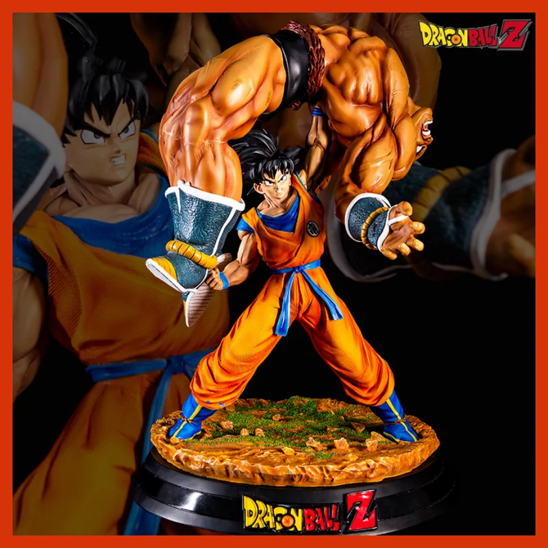 

Anime Dragon Ball Z Super Saiyan Son Goku VS Nappa Battle Ver. PVC Action Figure Statue 43cm Collectible Model Kids ToysGifts