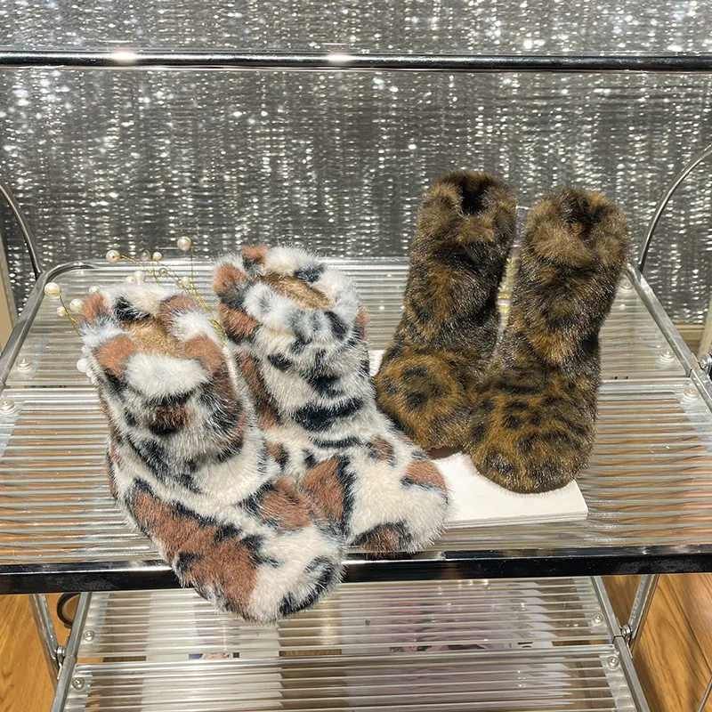 Детские зимние сапоги модные короткие ботильоны для маленьких девочек детская