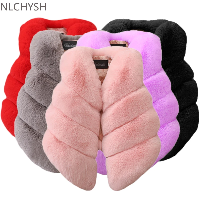 

Baby Girls Faux Fur Vest Outfits Christmas Winter Kids Vest Children Warm Coat Infant Sleeveless Coat Clothes Outerwear