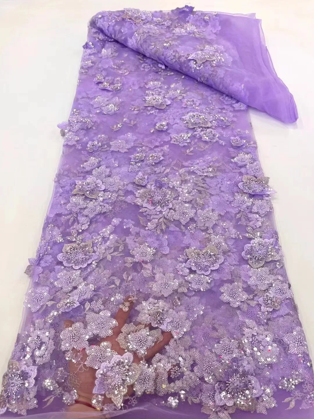 Африканская кружевная ткань с бисером и блестками нигерийская французская