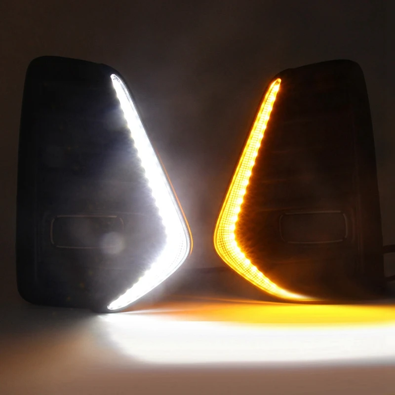 Автомобильные фары DRL дневные ходовые огни Daul Clour для Nissan Kicks 2021-2023 указатели