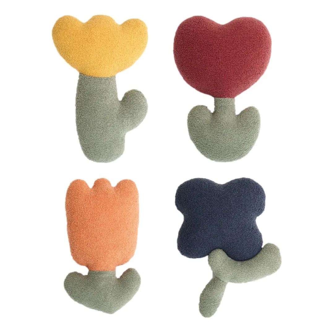 Ins подушка милый Тюльпан Цветок Подушка плюшевый Плюшевый Декоративный Диван