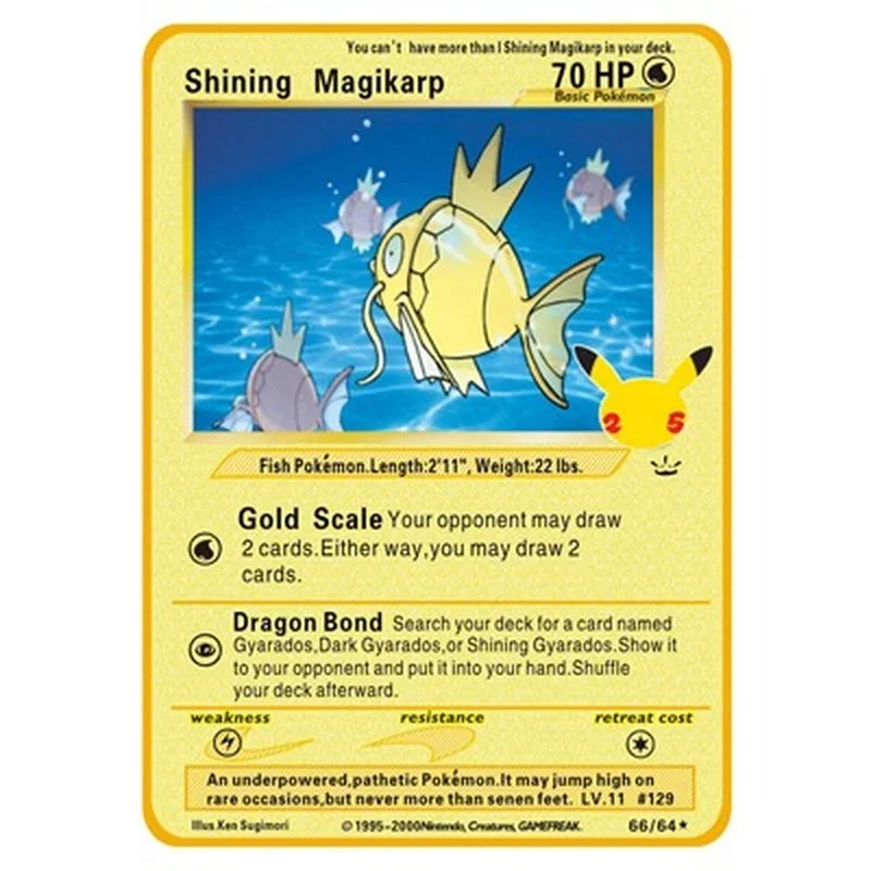 

Pokemon Tcg: 25Th Anime Anniversary celebrations Return Gold Card V Max Metal card Pikachu Charizard Battle Games Collection Toy