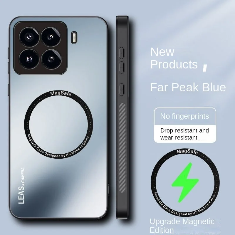 Магнитный чехол для Xiaomi 15 Pro Mi 14 14T Magsafe с беспроводной зарядкой матовый AG морозная