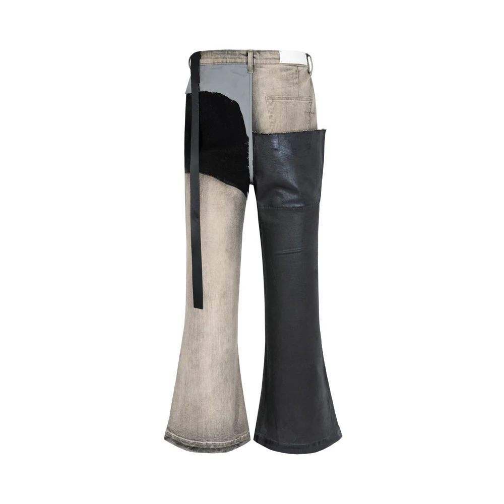 Мужские повседневные джинсы-карго из масляного вощеного хлопка мужская одежда с