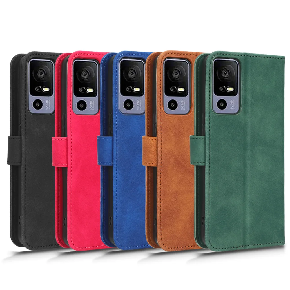 Новый стильный кожаный флип-чехол для TCL 40R чехол T771A Φ чехол-книжка магнитный