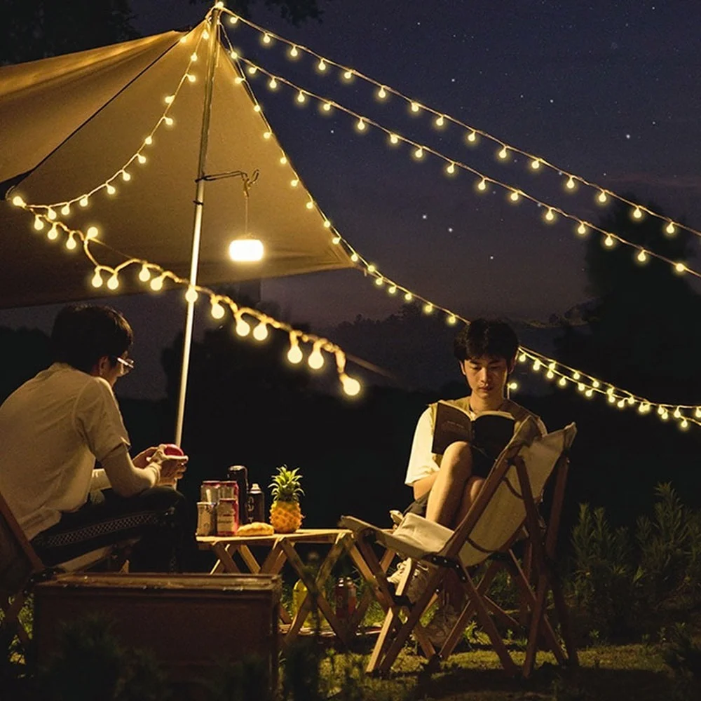 

Светодиодная уличная гирлянда для кемпинга на батарейках, водонепроницаемая уличная Гирлянда для дома и улицы, декоративное освещение «сд...