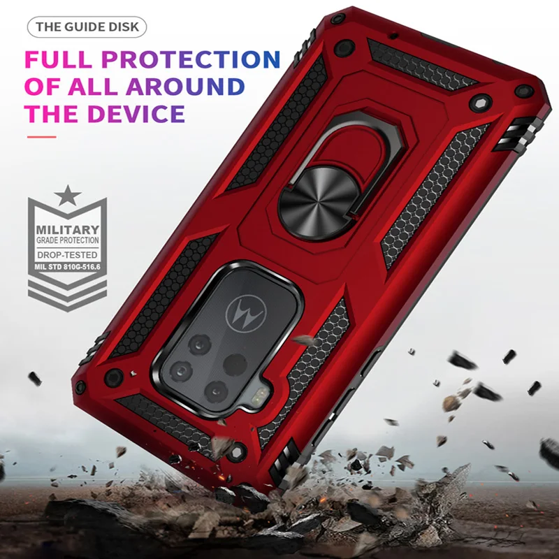 shockproof phone case for motorola g6 g7 plus play power e5 e6 play e 2020 z4 ring protective cover for moto one hyper zoom pro free global shipping