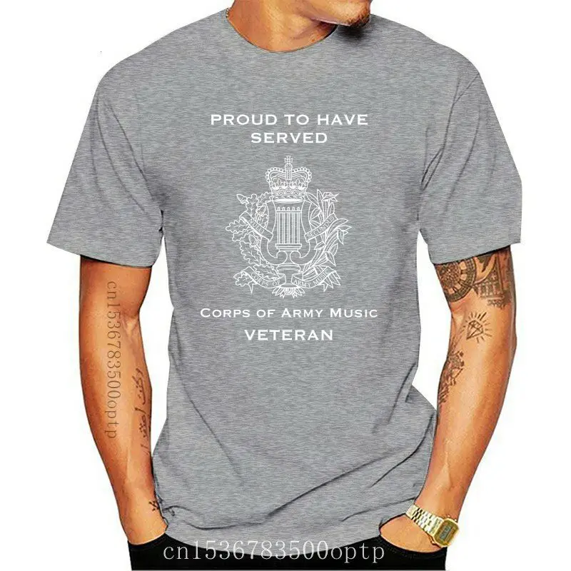 

Camiseta de moda del cuerpo de música del Ejército para hombres, camisa de 2021 algodón, 100%