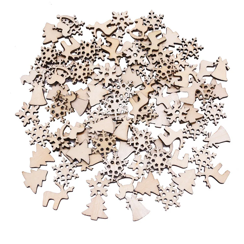 

Деревянные снежинки YONGSNOW для декора 100 шт