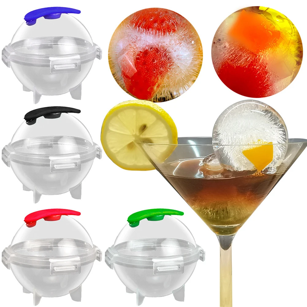 

Sphere Round Ball Whiskey Ice Cube Hockey Mold Maker DIY Ice Ball Device with Funnel Bar Cocktail Kitchen Accessories