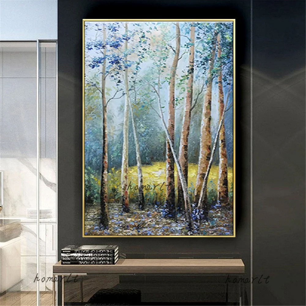 Новый дизайн Современная картина маслом на дереве ручной работы Абстрактная