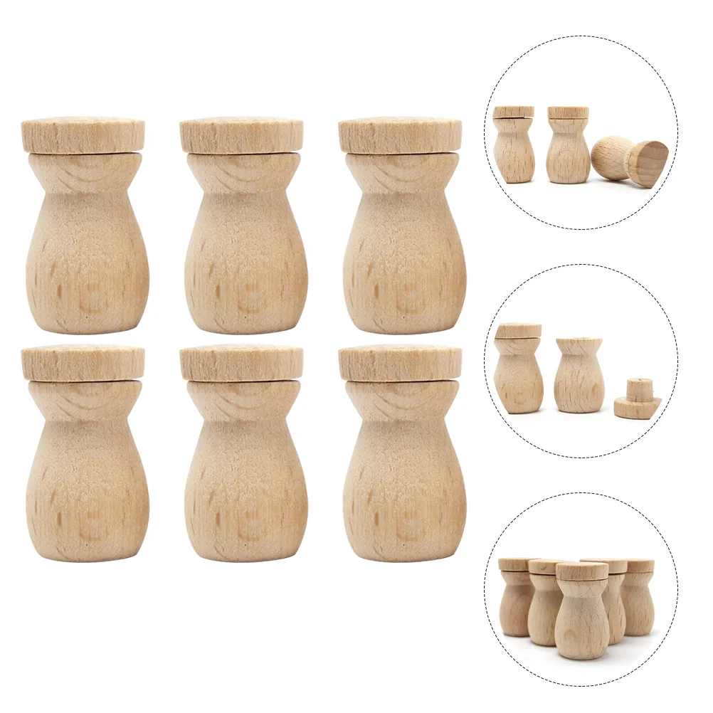 

6 pcs Wood Essential Oil Bottle Pendant DIY Oil Diffuser Pendant Perfume Diffuser Pendant