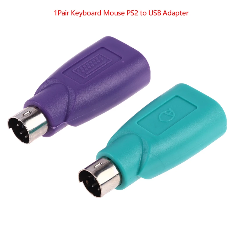 1Pair Keyboard Mouse PS2 PS/2 Male To USB Female Adapter Interface Converter For Computer PC Laptop Keyboard Mice Connector