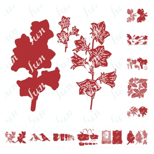 Labour Of Love Flower Set Metal Cutting Dies for Scrapbooking Diary DIY Handmade Decoration Stencil Embossing Molds Template