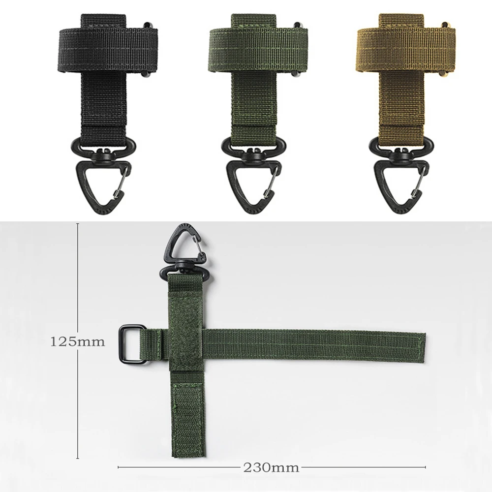 Multi-purpose Nylon Gloves Hook Climbing Rope Anti-lost Camping Hanging Buck Work Gloves Safety Clip Outdoor Tactical Gloves images - 6