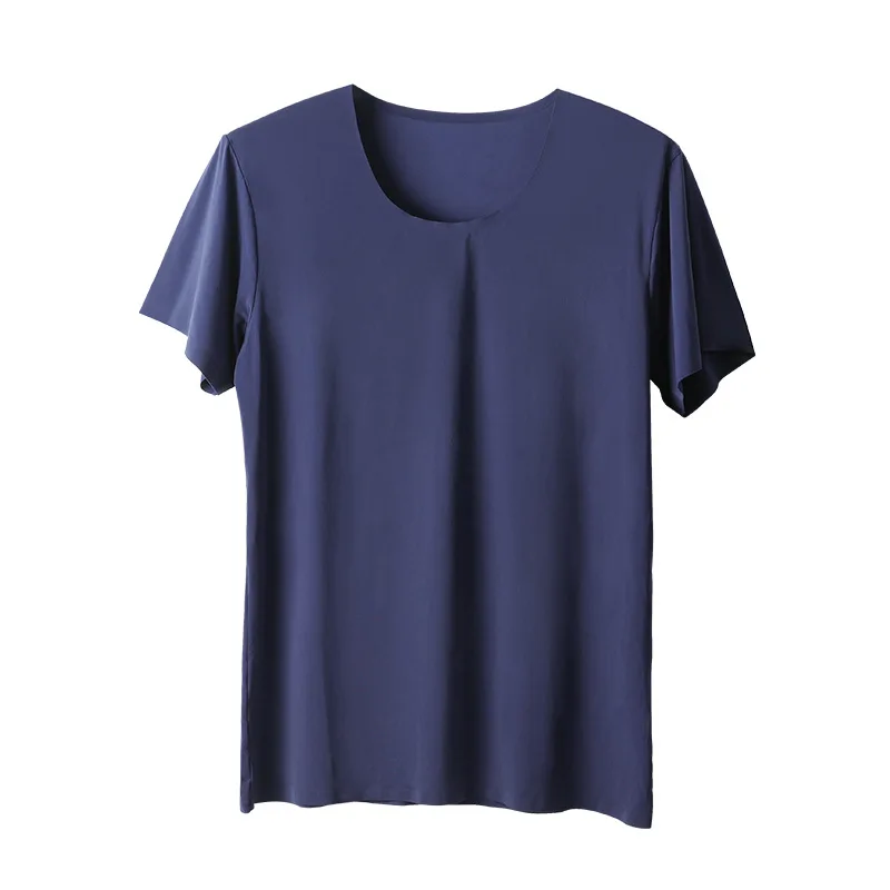 Футболка мужская из вискозы бесшовная прозрачная дышащая рубашка с коротким