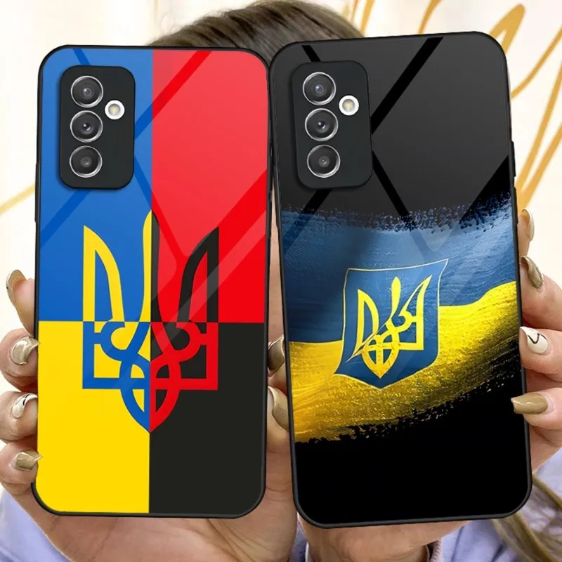 

Ukraine Flag Phone Case For Samsung S30 S23 S21 S20 S22 S9 S8 S10E Note 20 10 Pro Ultra Plus Glass Design Back Cover