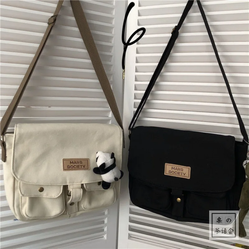 

Canvas bag the Japanese original SuFeng tooling oblique satchel female students wind restoring ancient ways messenger bag