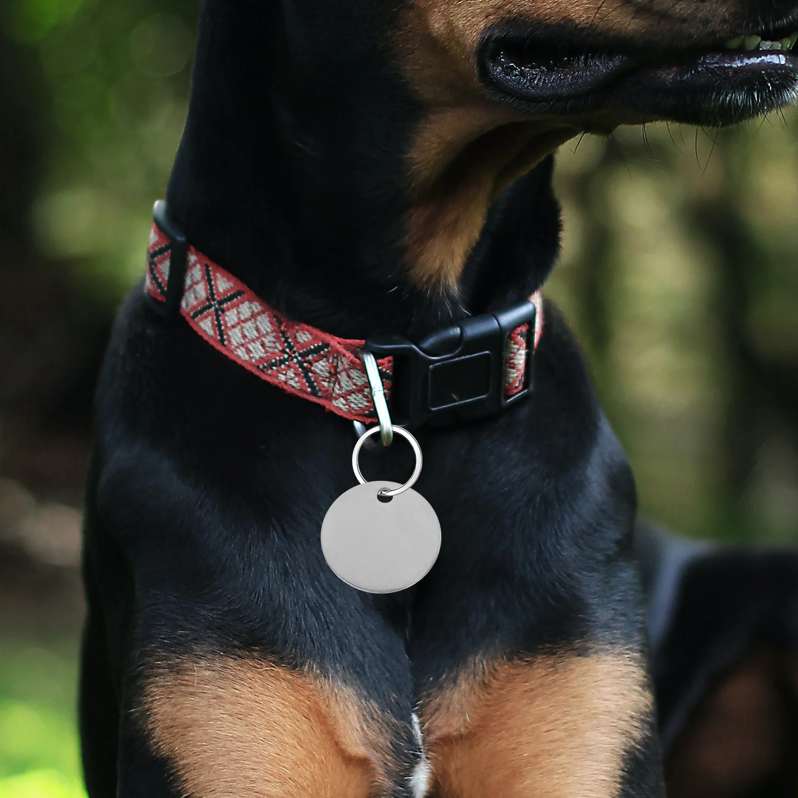 

Blank Dog Tag Tags Anti-lost Name Stamping Round Pendant Pet Id Stainless Steel