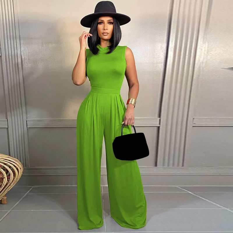 

WUHE Summer Lounge Wear Solid Tracksuit Women Sexy O Neck Top + Wide Leg Pants Two Piece Set Casual Streetwear Outfits Suits