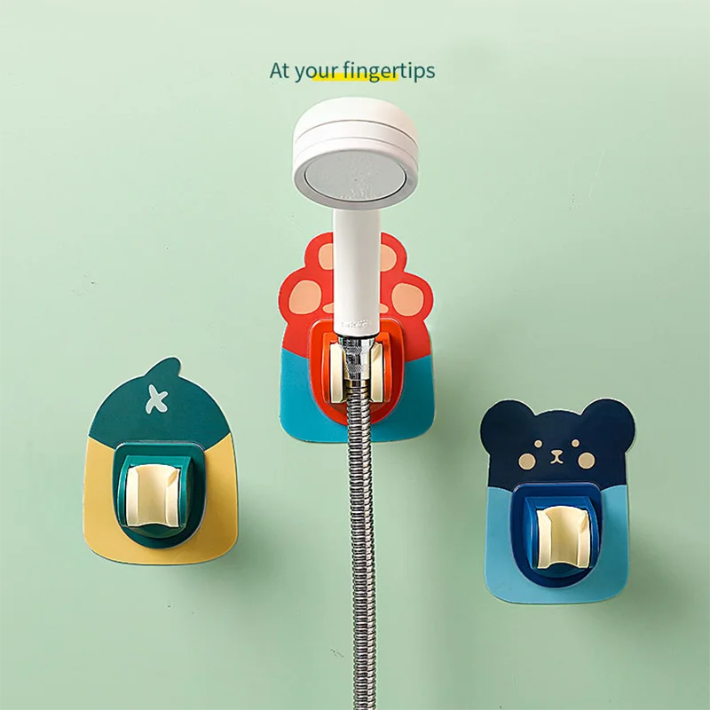 

Мультяшный кронштейн для душа, самоклеящиеся кронштейны для душа, держатель для душевой лейки, настенное крепление для душевой лейки, полка...