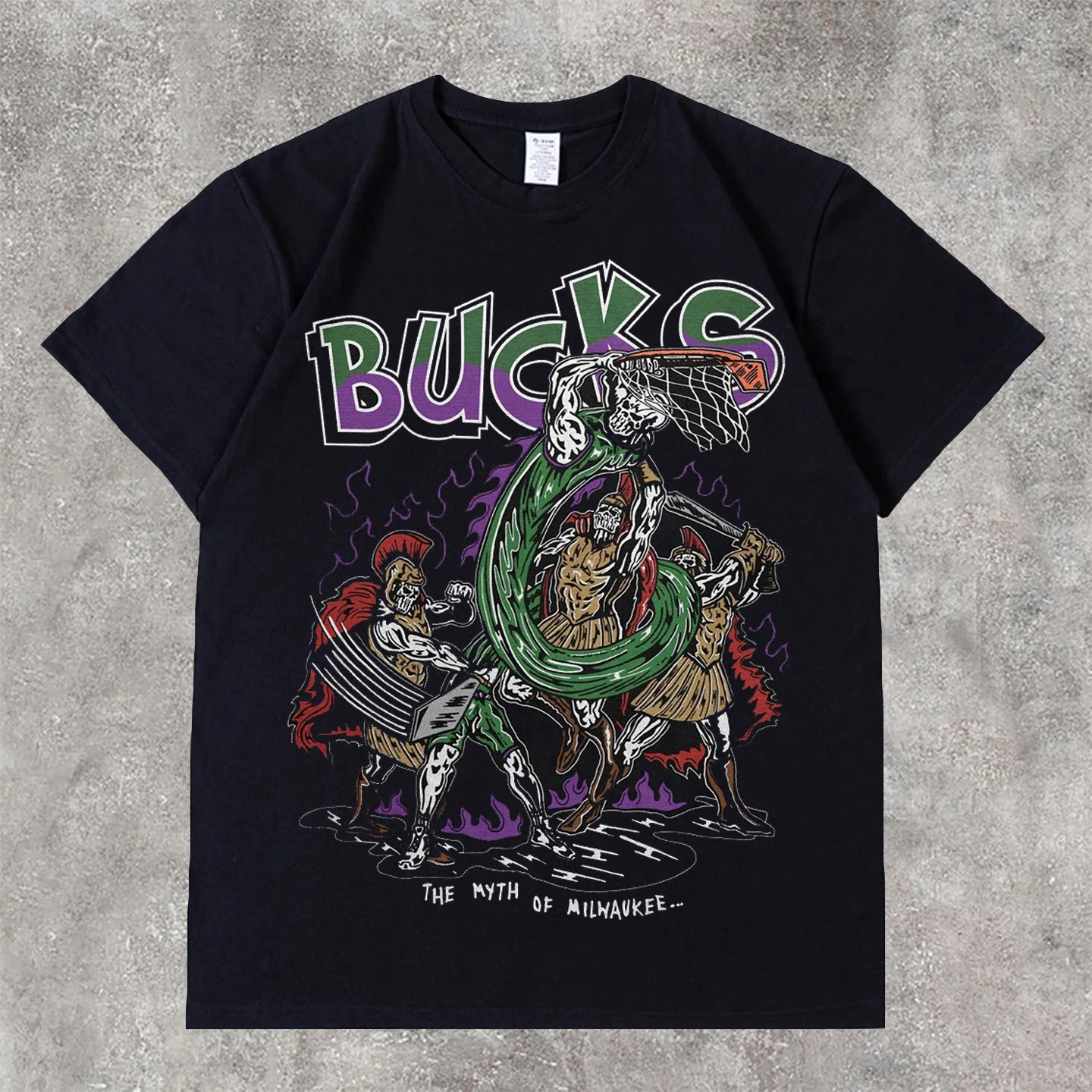 

Basketball Tees Men's T-shirt Skull Print Short Sleeve O Neck T Shirt Women Retro Streetwear Hip Hop Clothes Black White Tops