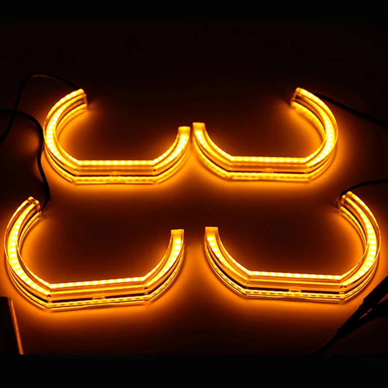 Switchback двойные янтарные белые Кристальные светодиодсветодиодный кольца с