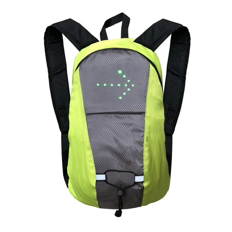 Cycling  15L LED Wireless Backpack Bag Safety LED Turn Signal Light Vest Bicycle Reflective Warning Vests With Remote Backpack