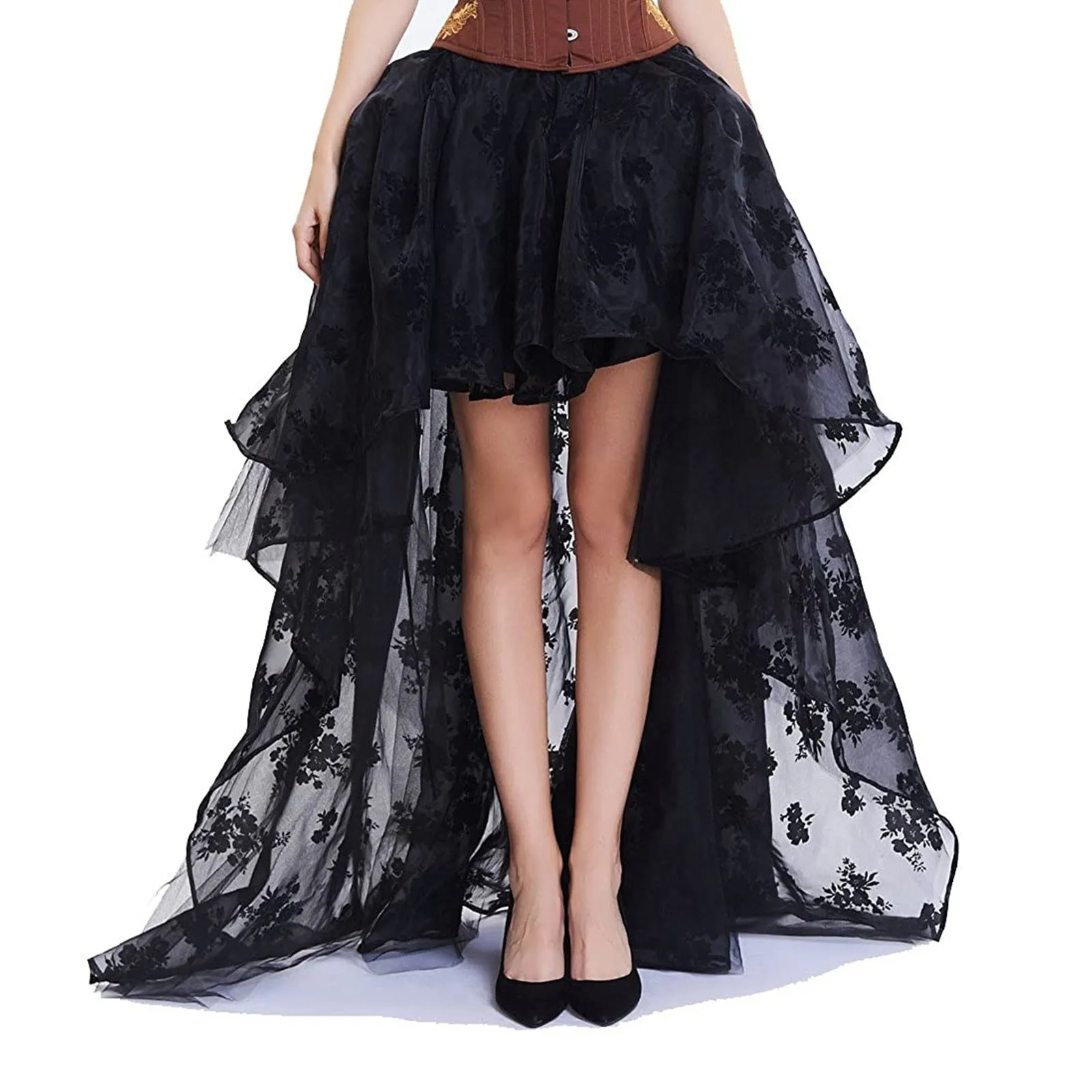 

Юбка-пончо Женская средней длины, клетчатая Повседневная сетчатая юбка с завышенной талией, с цветочным принтом, с поясом на резинке, 10