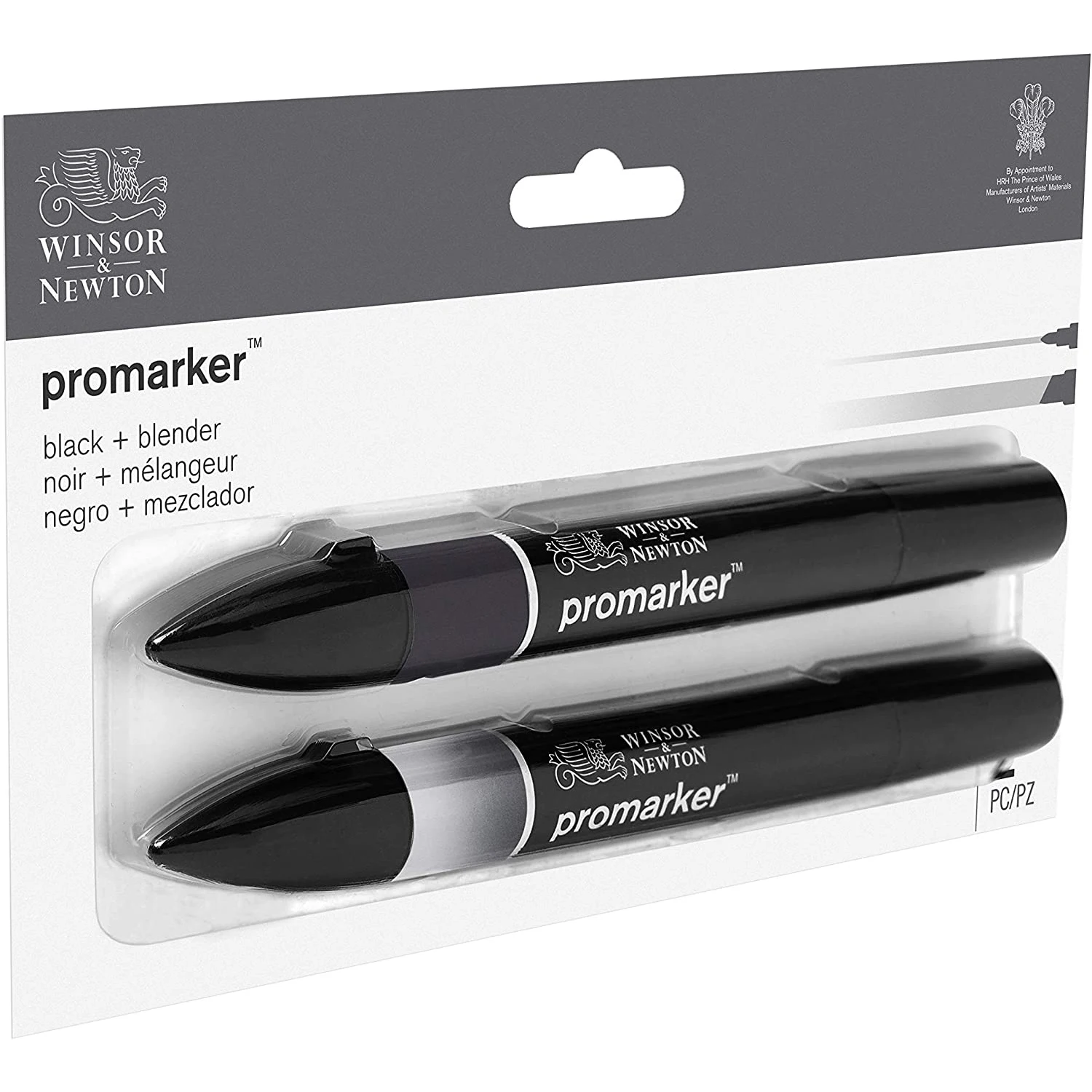WINSOR & NEWTON Promarker черный + маркер блендера |