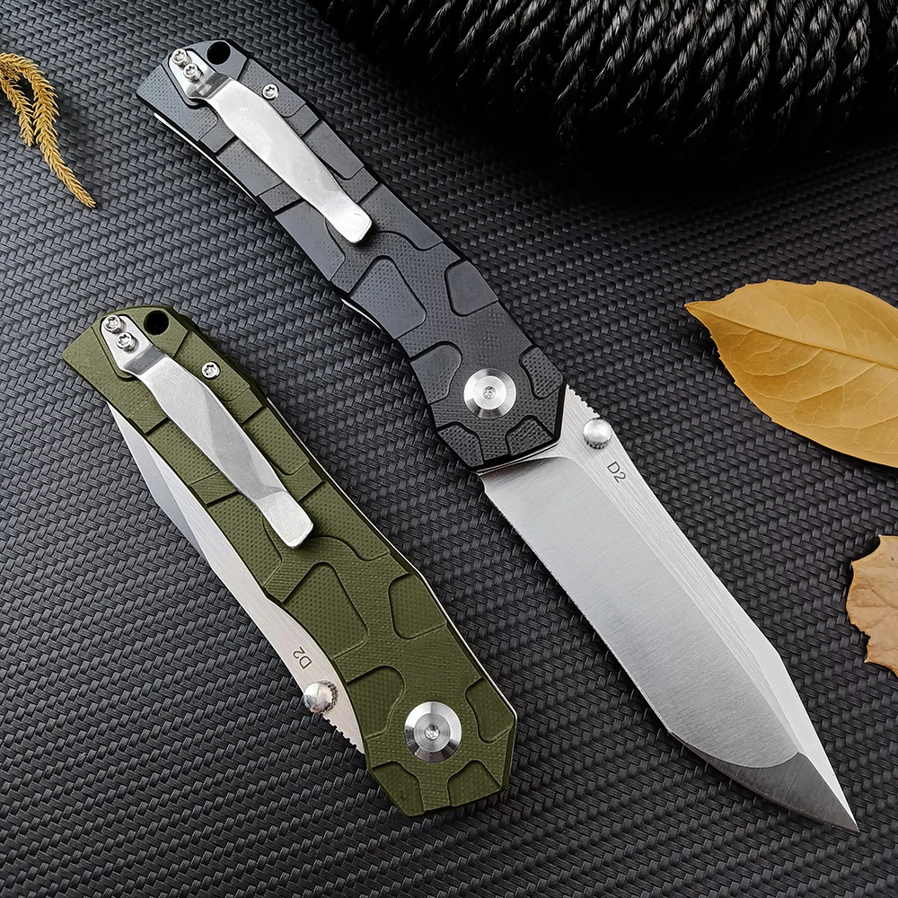 

New Russian Shirogorov Knives D2 Drop Point Blade G10 Outdoor Camping Hunting Fishing Survival Folding Utility Pocket Tool Knife