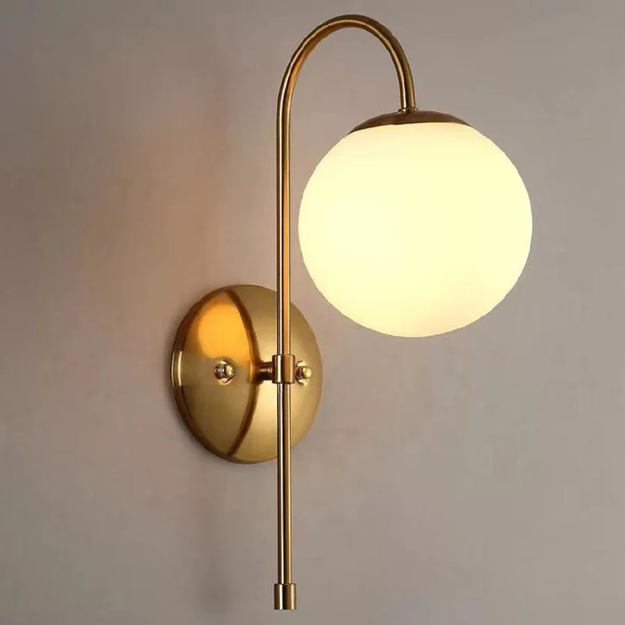 

Nordic Simple Galss Wall Lamps Background Wall Decor Iron Wall Light Fixtures Corridor Bedroom Bedside Lamp Star Led Wall Sconce