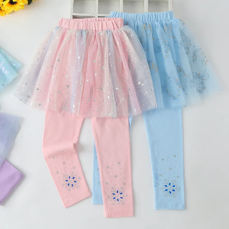 

Fashion New Girls' Skirt Pants Spring And Autumn Princess Children's Cotton Bottoming Pants Baby Outer Wear Skirt Trousers