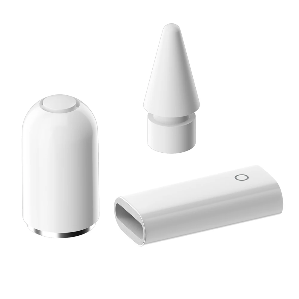 Cap Pencil Tip Charging Adapter Kits Plug And Play Built-in Smart Chip Lightweight For Apple Pencil 1
