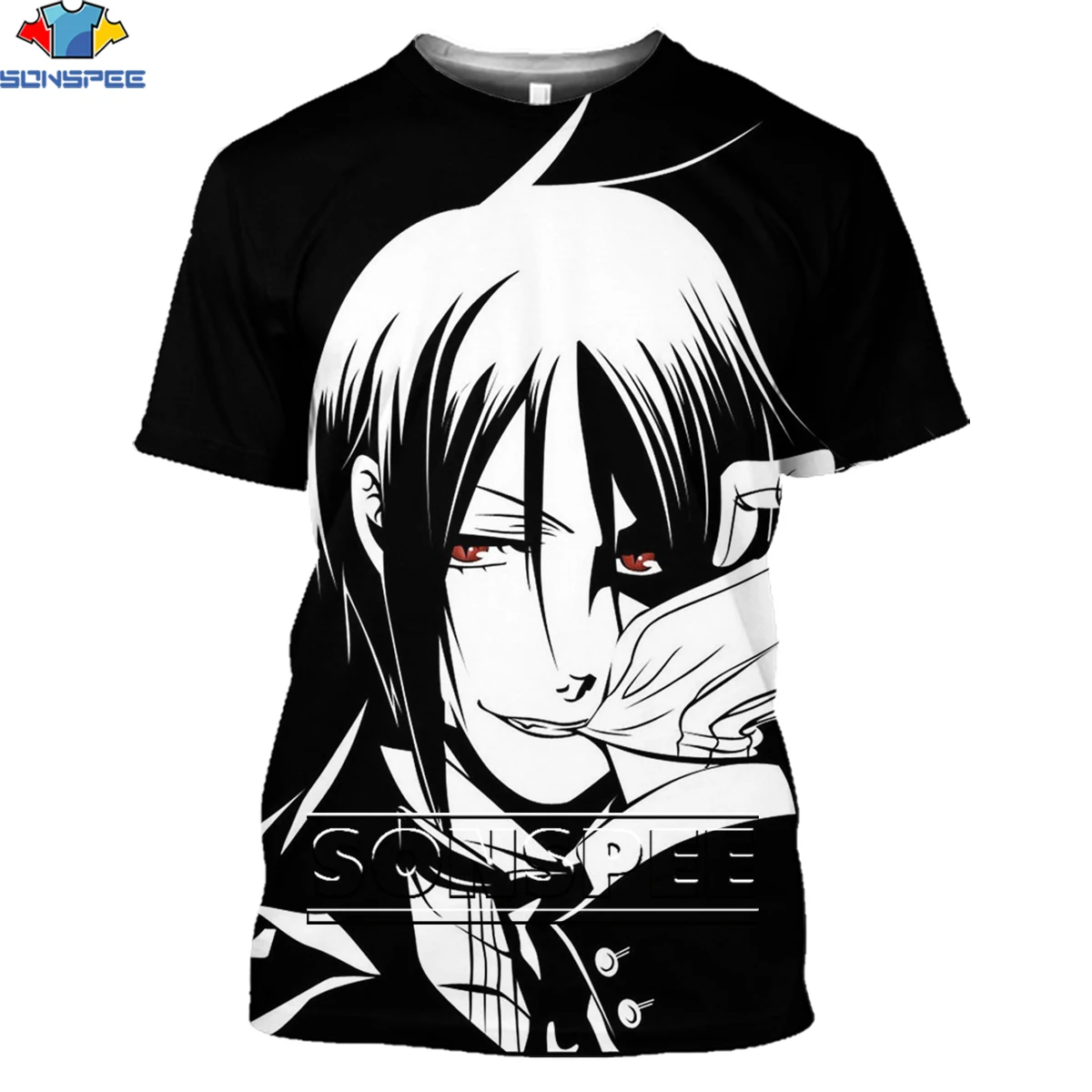 Новинка 3d-рубашка SONSPEE в стиле аниме Черный дворецкий мужская женская рубашка