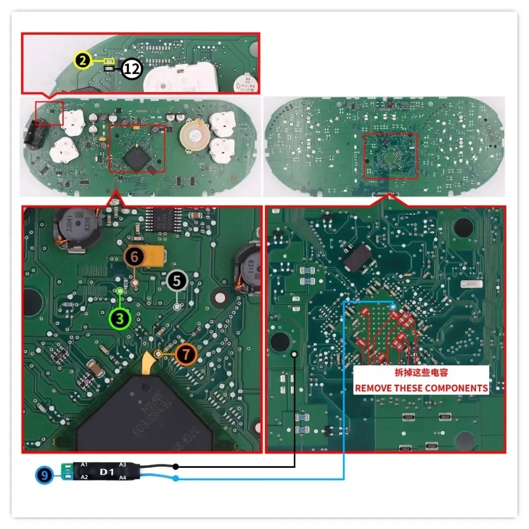 Адаптер для CGDI CG100X D1 VAG MQB D70F34xx D70F35xx без режущей проволоки и подъемных штифтов