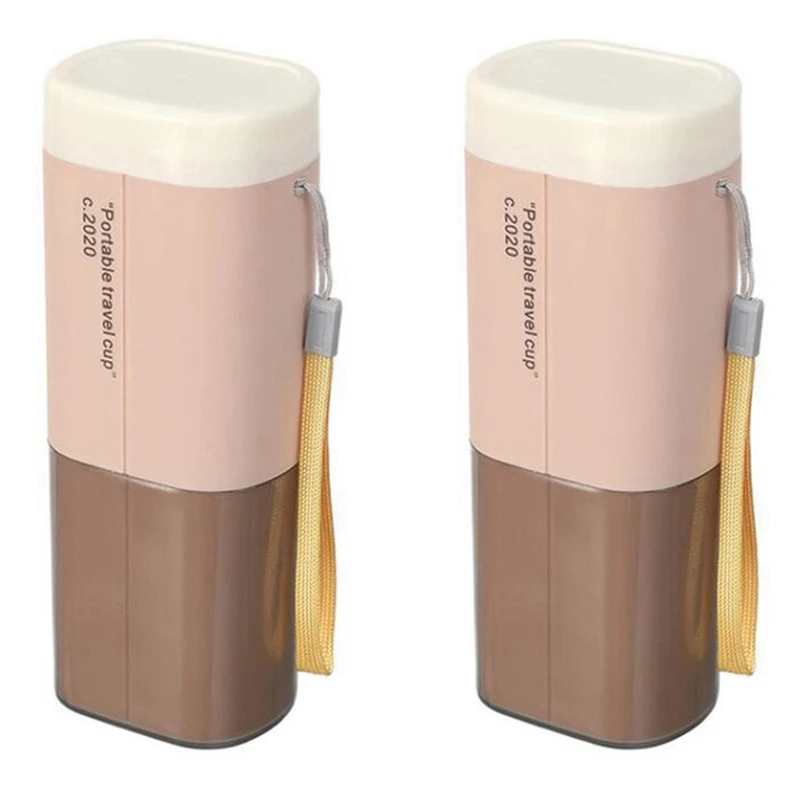 

3X Toothbrush Storage Box Travel Wash Cup Cartoon Creativity Suitable For Children To Use Toothbrush Cup Pink