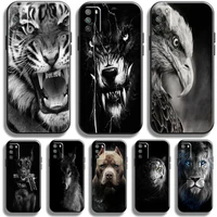lion eagle dog tiger cat wolf case for xiaomi poco m3 m3 pro 5g poco x3 x3 pro x3 f3 gt phone case liquid silicon back funda