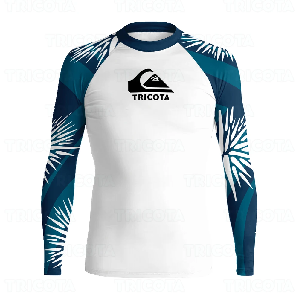

TRICOTA Men Rash Guard Surfing Tops Long Sleeve UV Sun Protection Surf T-Shirt Skin Diving Wear Beach Swimwear Surfing Clothing