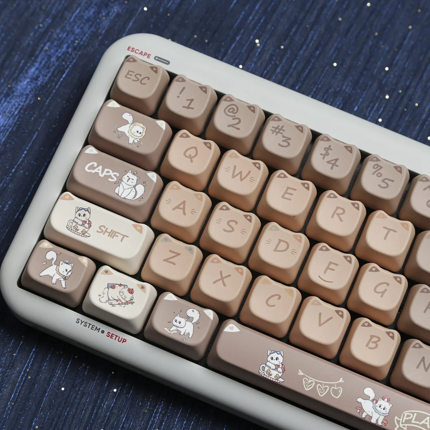 Колпачки для клавиш PBT колпачки механических с изображением непослушной кошки 142