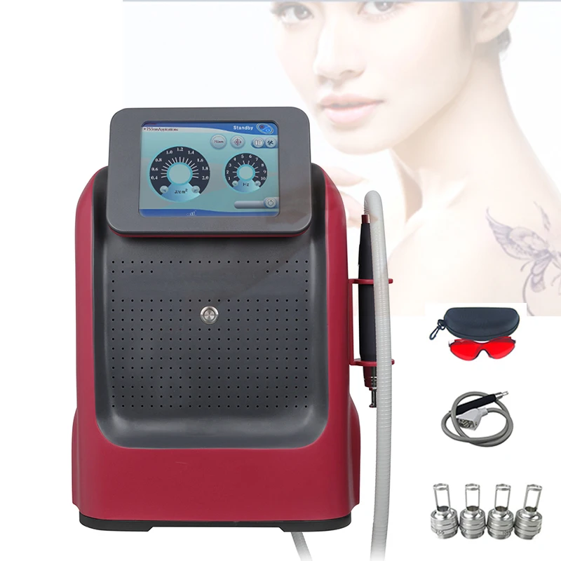 Free Ship Portable Nd Yag Laser Pico Laser 755 1320 1064 532nm Picosecond Laser Beauty Machine For Tattoo Removal Beauty Machine