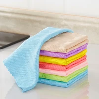 135pcs glass cleaning cloth dishcloth lint free for windows cars kitchen mirrors traceless reusable anti grease fish scale rag