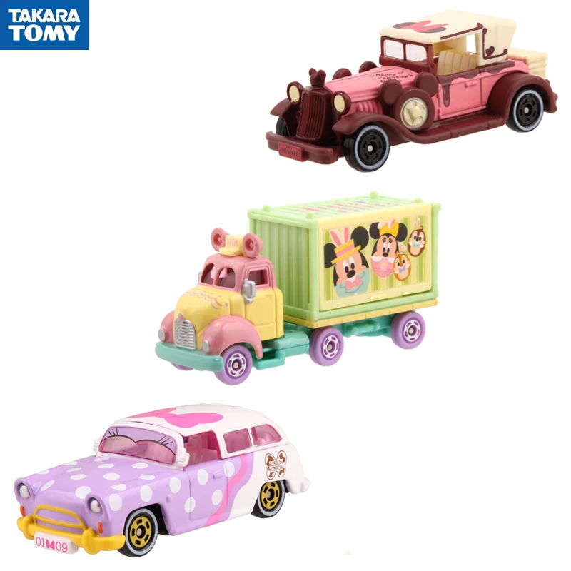 

Spot TAKARA TOMY Tomica Mickey Minnie Donald Duck Valentine's Day Easter Daisy Polka Dot Out-of-print Alloy Car Model Toy