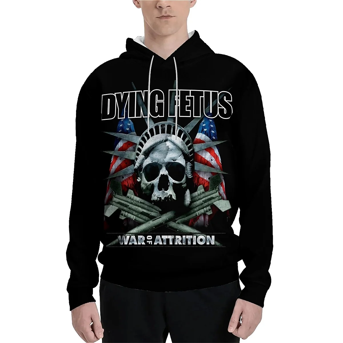 LIASOSO Dying Fetus Band Толстовка с 3D принтом Стильная толстовка длинными рукавами в стиле