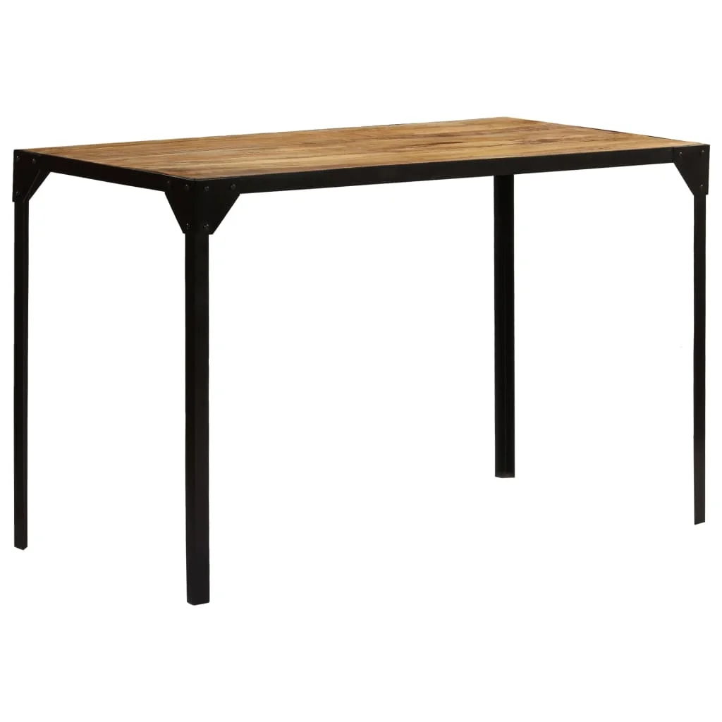 

Dining Table , Solid Rough Mange Wood and Steel Kitchen Tables, Home Decor Furniture 120 x 60 x 76 cm