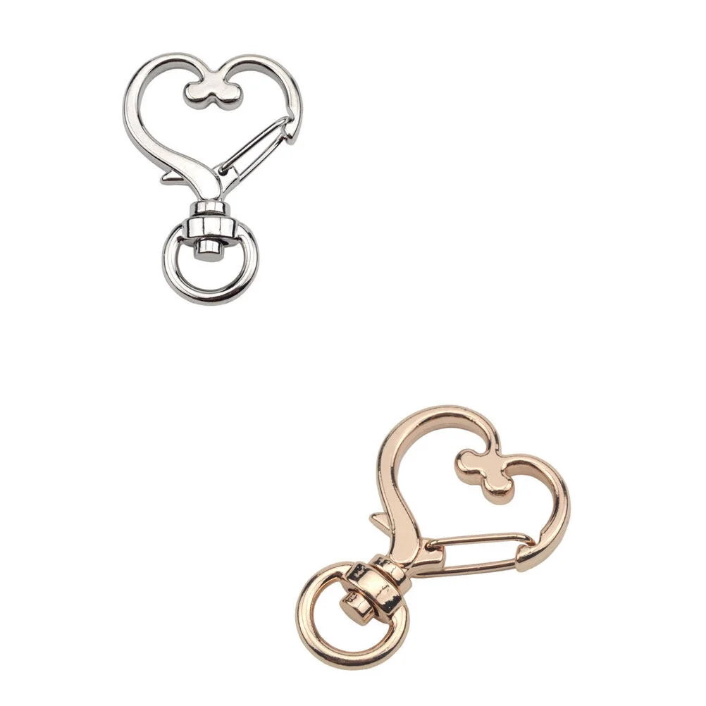 50 Pcs Creative Zinc Alloy Keychain Accessories Peach Heart Shape Alloy Keyring Buckle Key Holder Ring Decoration Gift Hanging