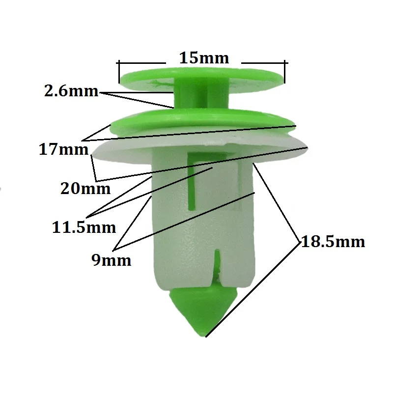 10 шт., высоконадійный фиксатор для Dodge, зажимы для дверной панели Chrysler, пластиковые крепежные аксессуары