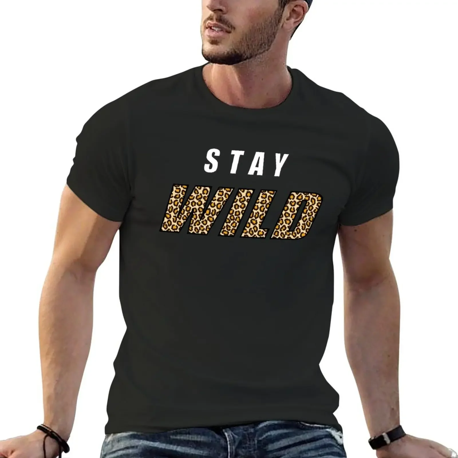 Футболка Stay Wild Ben Azelart футболка с аниме летняя одежда мужские футболки