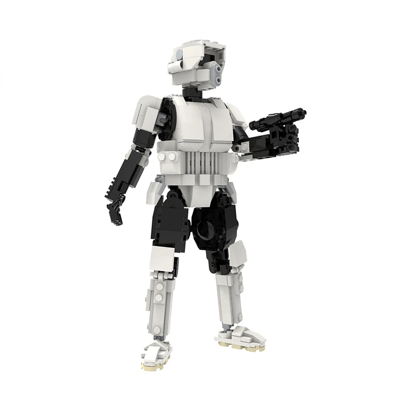 

MOC Space Wars Scout Trooper Soldier Building Blocks Set Imperial Warrior Robot Bust Helmet Bricks Model Toys Kid Christmas Gift